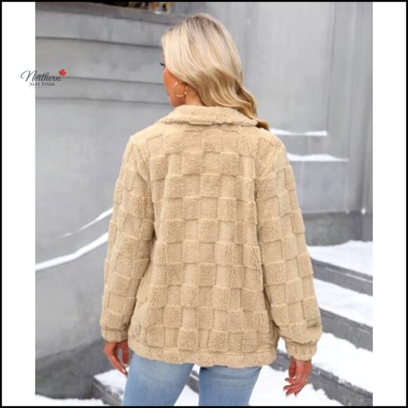 Women's Long Sleeve Full Zip Fleece Jacket with Pockets, Soft Warm - Picture 6 of 7